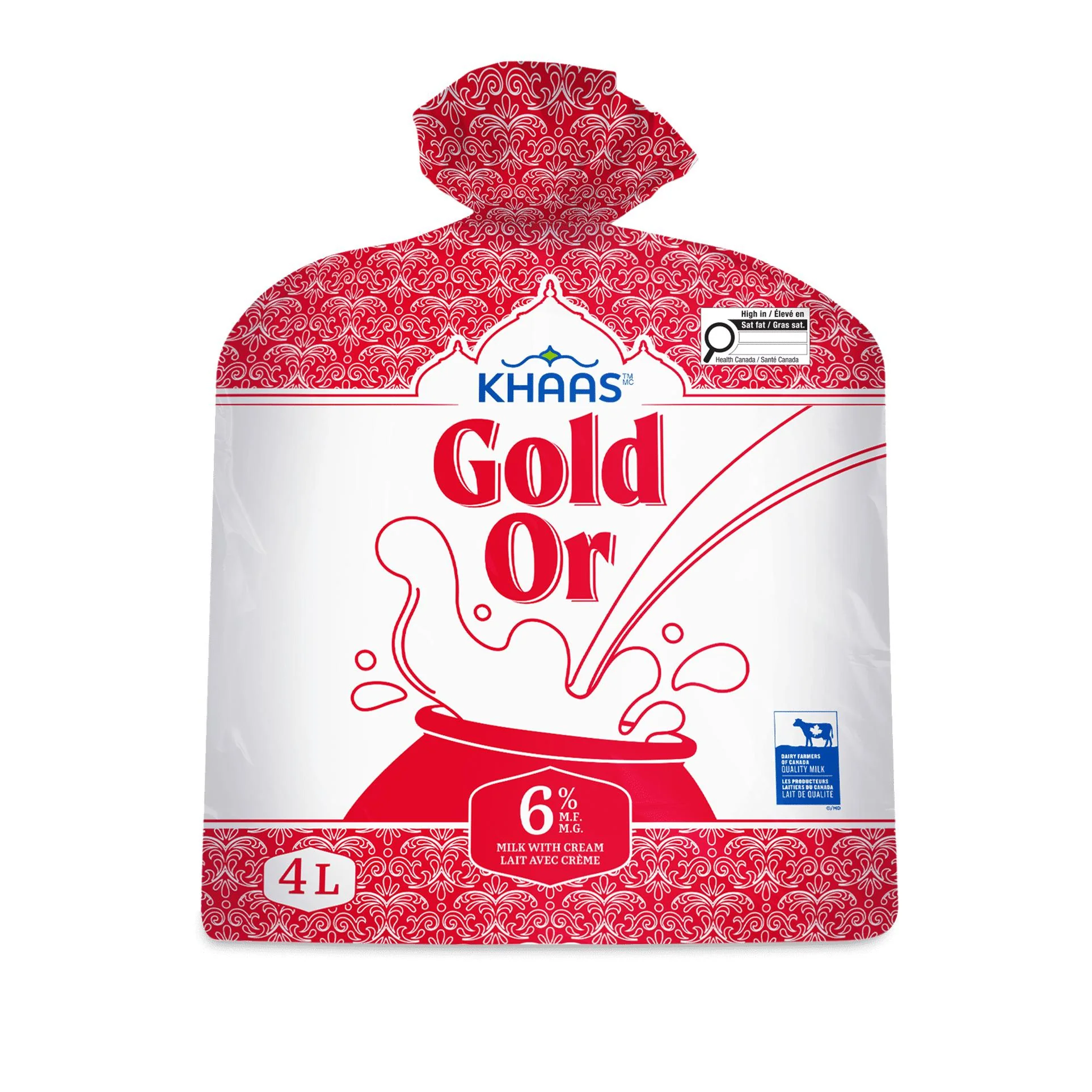 Khaas - 6% M.F Milk Bag — Each (4 L)
