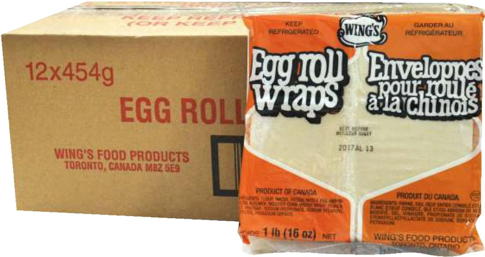 Wings - Egg Roll Wraps — Each (454 G)