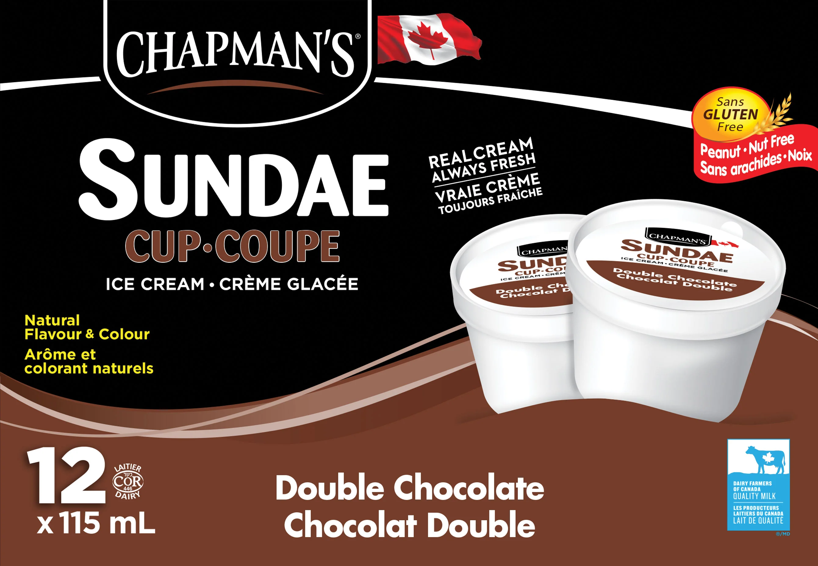 Chapman's - Thermal Cups Ice Cream - Double Chocolate — Case (12 x 115 ML)