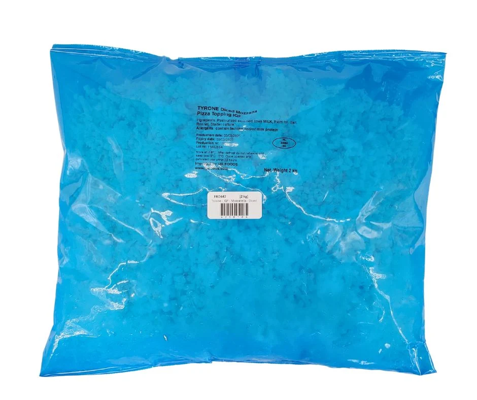 Tyrone - IQF - Mozzarella - Diced — Case (6 x 2 KG)