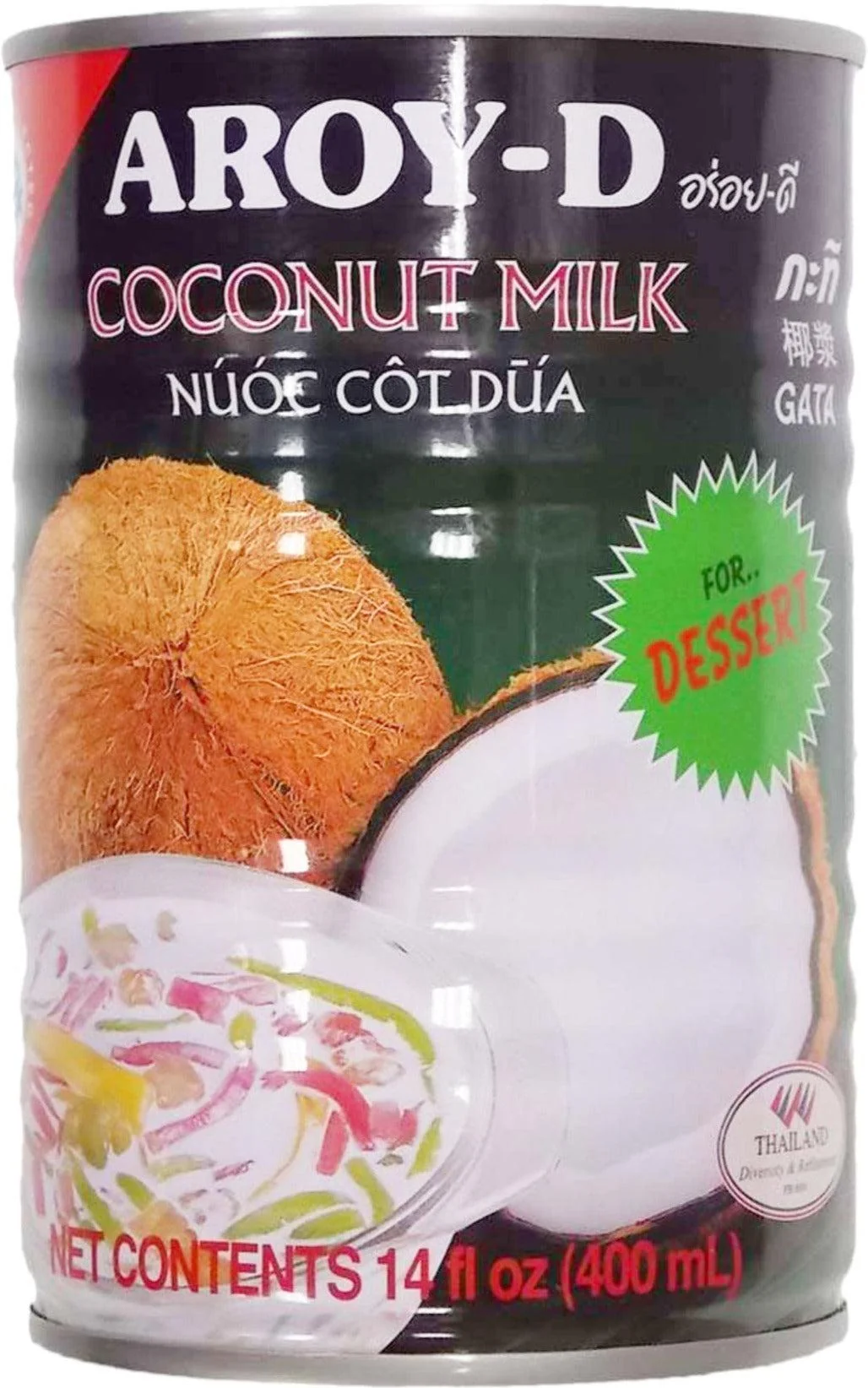 Aroy-D - Coconut Milk - for Dessert - CCM210AD — Case (24 x 400 ML)