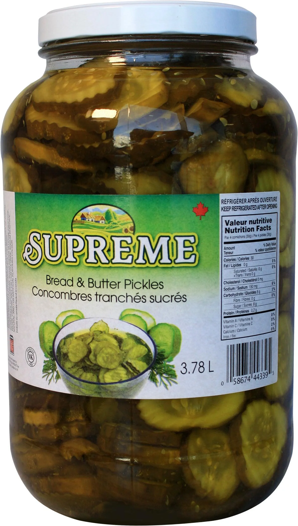Supreme - Bread & Butter Pickle — Each (3.78 L)