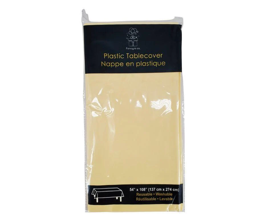 Table Cover - 54x108” Rectangular - Cream — Case (12 x 1 CT)