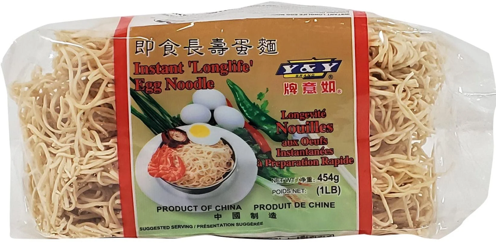 Y&Y - Instant Longlife - Egg Noodle — Case (12 x 454 G)