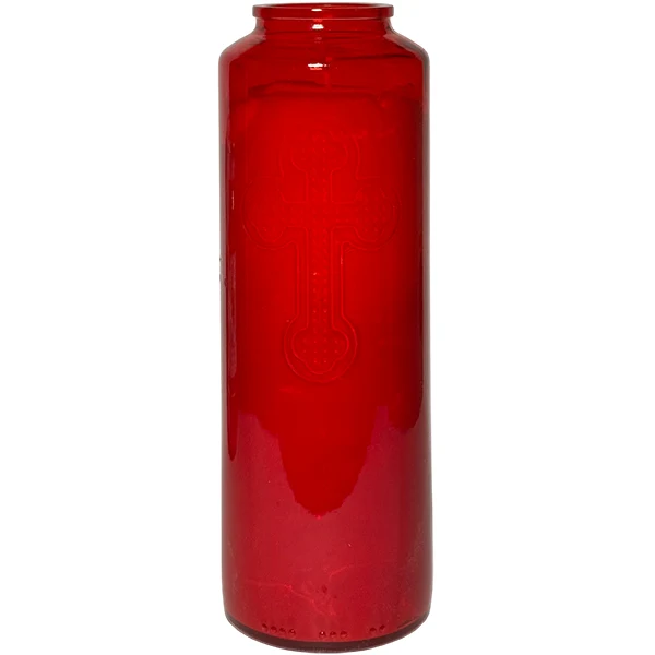 Memorial Candle - Red Glass 1EA