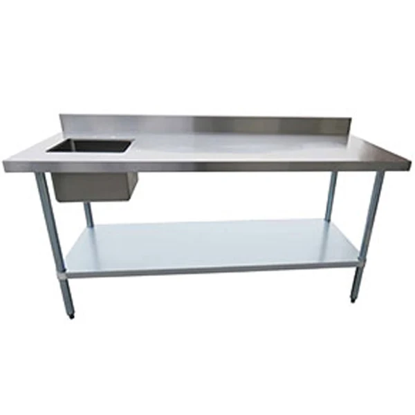 Efi - Stainless Steel Worktable With Built IN Sink And Back Splash 24 INx48