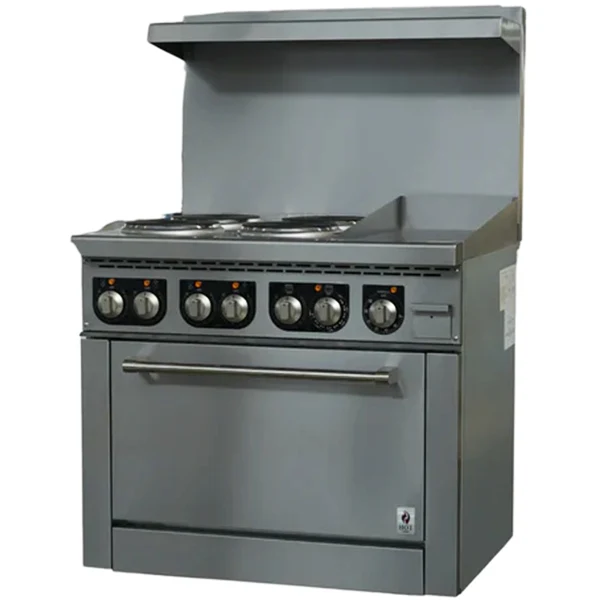 Hotzone - Electric Range 4 Burner With 12" Griddle 48"