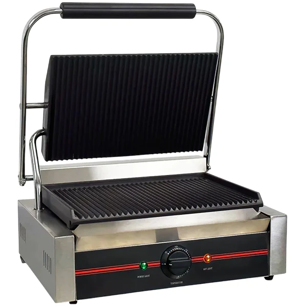 Turbo - Medium Panini Grill Ribbed 120V 17"