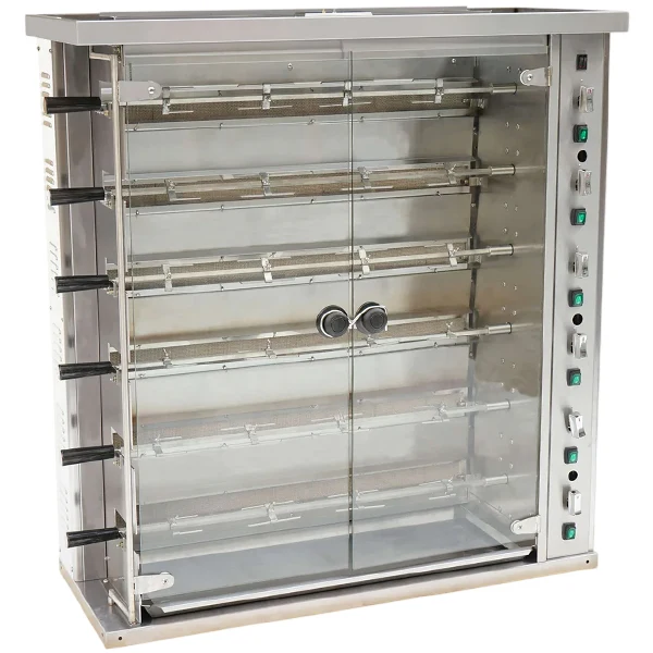 Turbo - 6 Spits Chicken Rotisserie Machine Natural Gas 47"