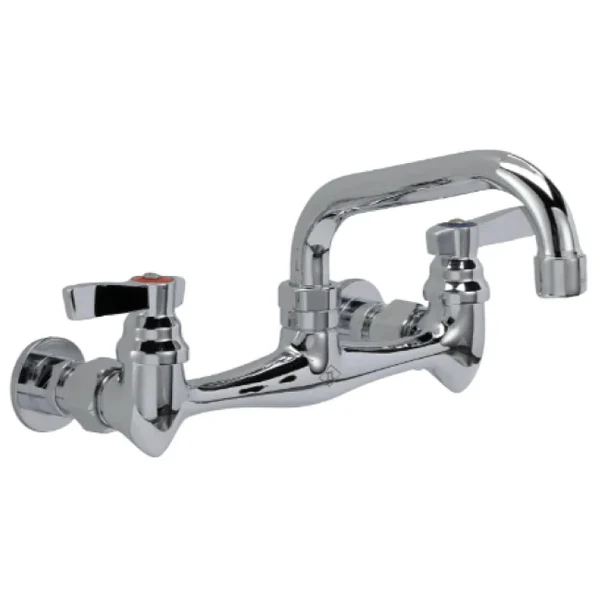 Top-Line - 8" Wall Mount Faucet W 12" Siwel Spout 1EA