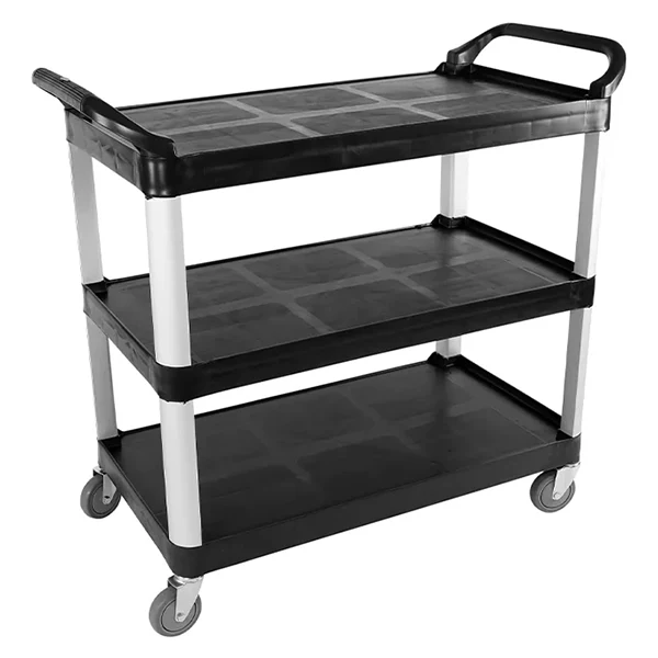 Globe - Utility Cart Large Black 40"Lx19.75"Wx37"H