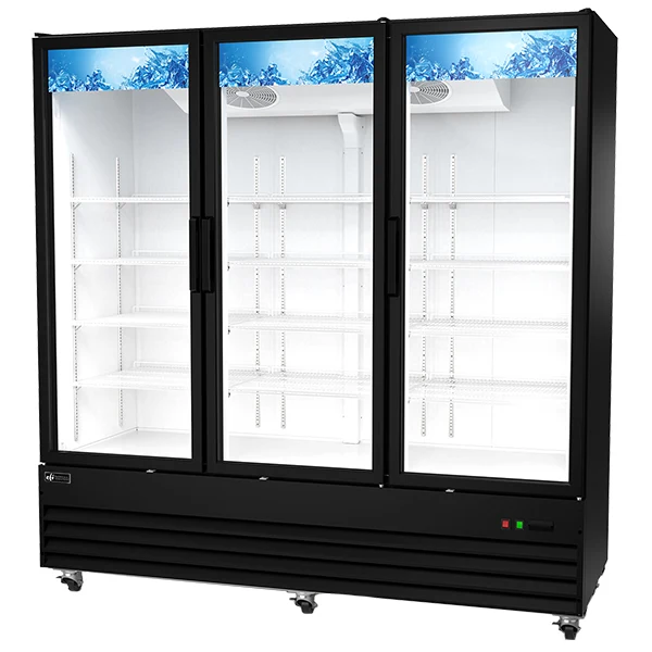 Efi - C3-78GDX x 3 Glass Door Refrigerator 78" 78in Swing Dr