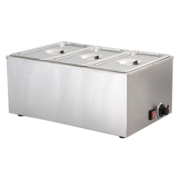 Efi - Food Warmer 3 3rd Size Pans W/Lids Bain Marie Sa-Fwthird 21L / 13.3" W
