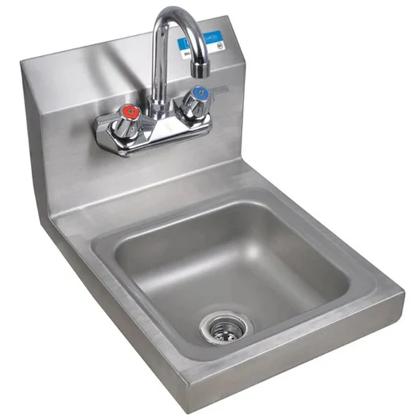 Bk Resources - Bkhs-W-Ss-P-G 12" Mount Hand Sink W/ Faucet