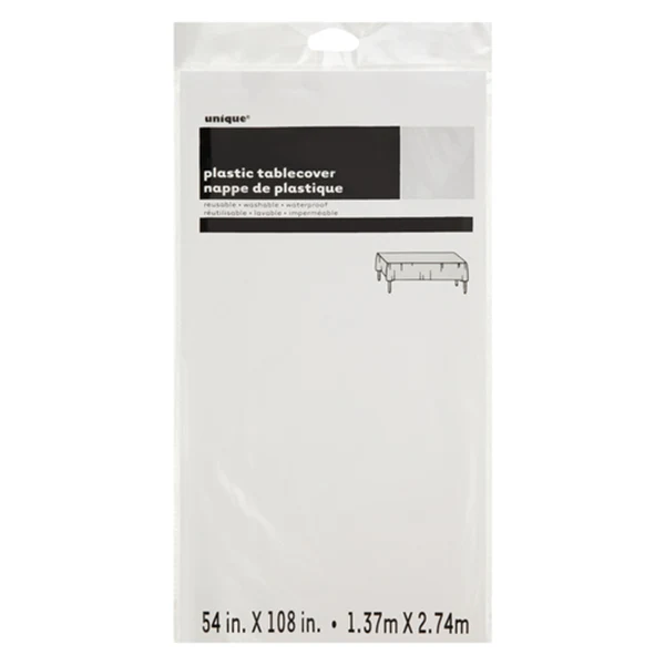 Unique - Clear Rect Plastic Tablecover 54X108 EA