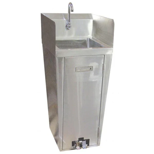 Omcan - 18" Pedestal Hand Sink W/Splashes Foot Valve