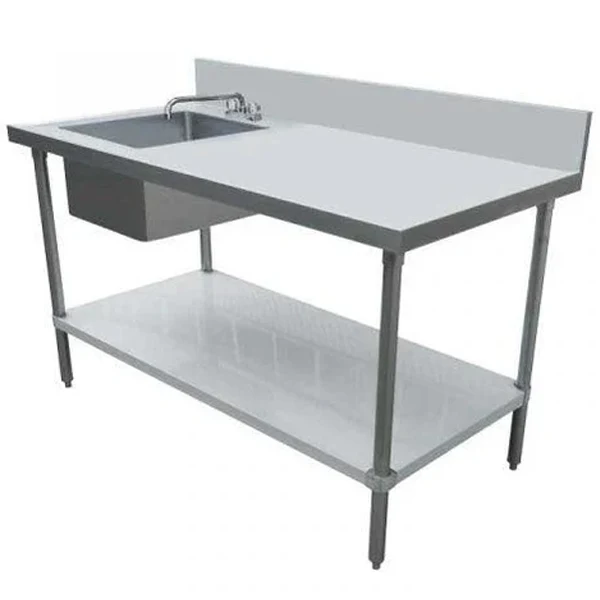Omcan - 44301 S/Steel Table With Left Sink 24X72