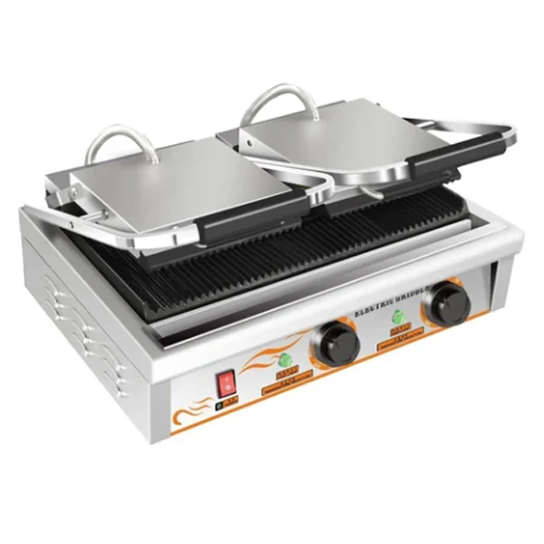 Omega - Zdp-82A 9"x20" Double Panini Grill Nema 6-20P Plug EA