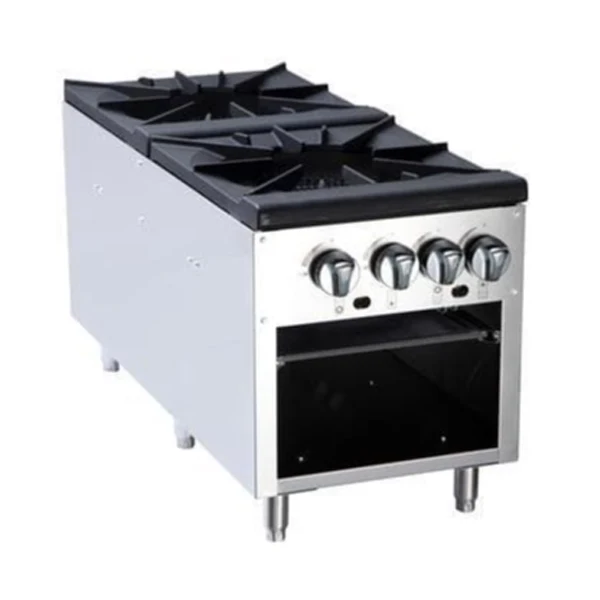 Omega - Atsp-18-2 18" Natural Gas Double Burner Stck Pot EA