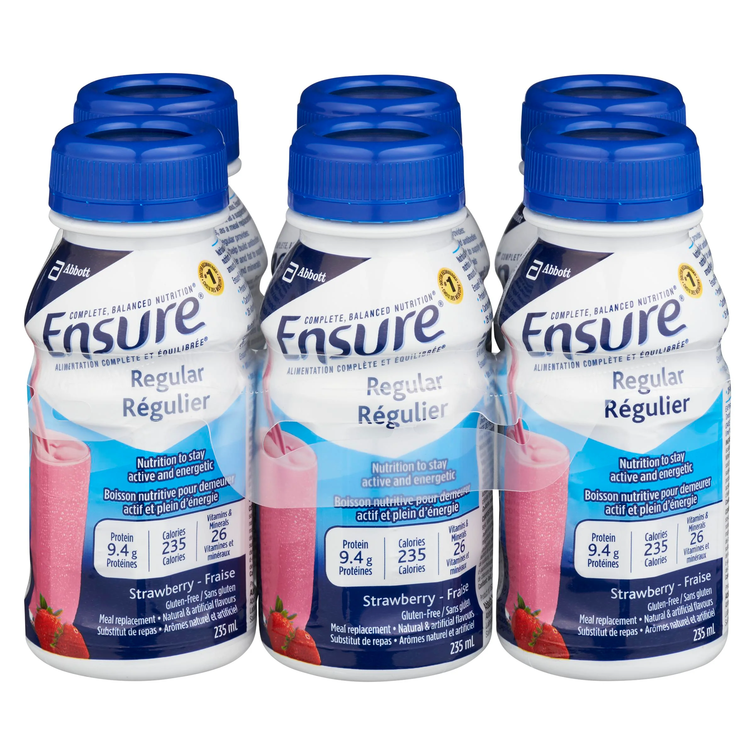 Ensure - Strawberry Plastic Bottle 6x235ML