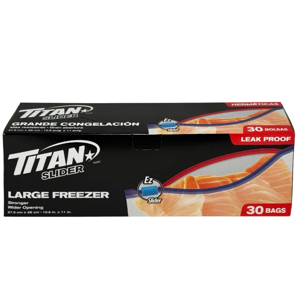 Titan - Slider Freezer Bag Large 30PK