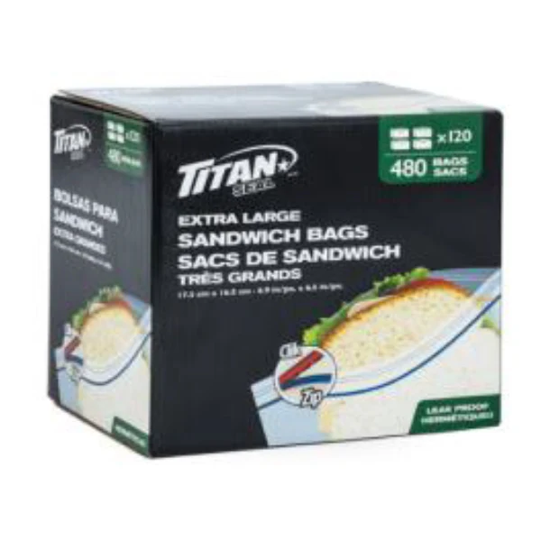 Titan - Clik Zip Large Freezer Bag 12EA