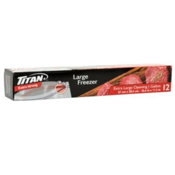 Titan - Clik Zip Large Freezer Bag 24x12 EA
