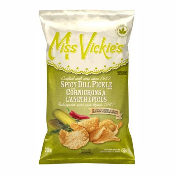 Miss Vickies - Spicy Dill Pickle Flavour Kettle Cooked 200GR