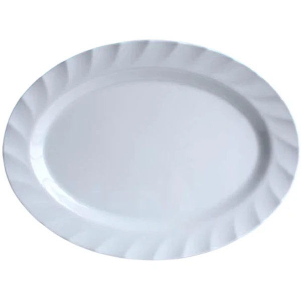 Standa - Platter 18in Oval Mel.Wht. 1EA