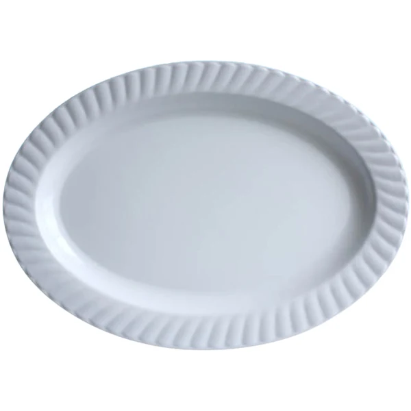 Standa - Platter 20.7in Oval- Mel.Wht 1EA