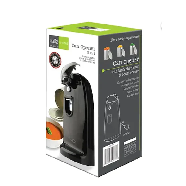 Hrs - 3-IN 1 Black Can Opener EA