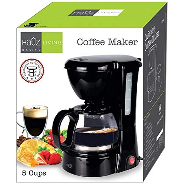 Hauz - 5 Cup Coffee Maker Black 1 CT