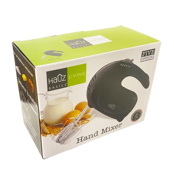 Hrs - Black Hand Mixer Stainless Steel Beater EA