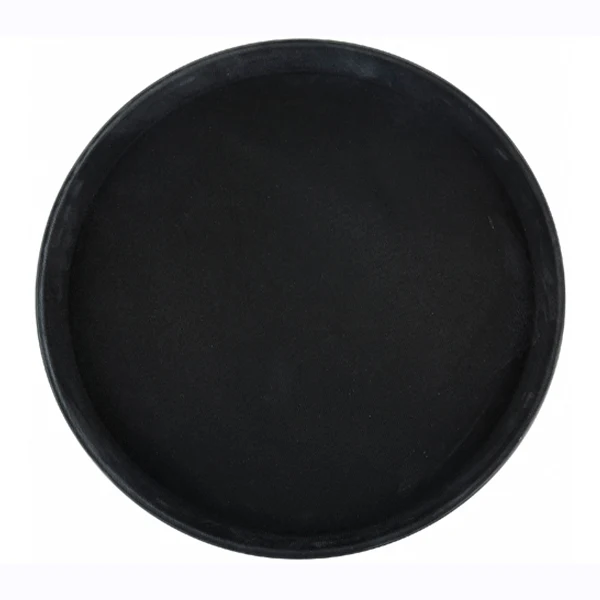 Winco - Easy Hold Tray 14in Round Black 1EA
