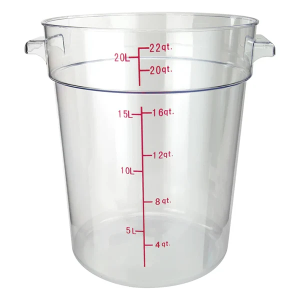 Winco - 22QT Round Clear Container EA