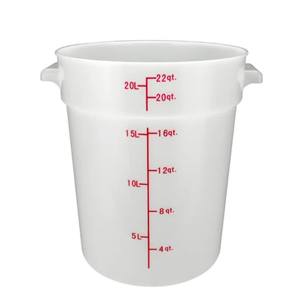 Winco - 22QT Round White Container EA