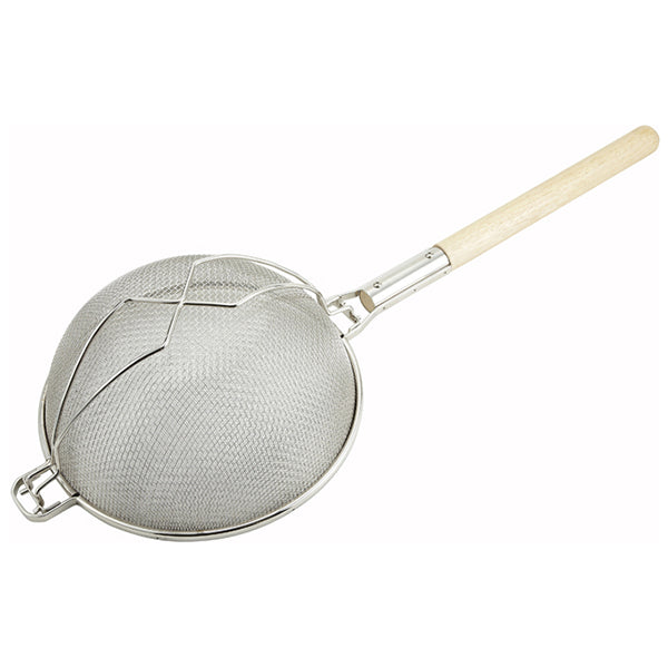 Winco - 12in Double Mesh Strainer Reinforced 1EA