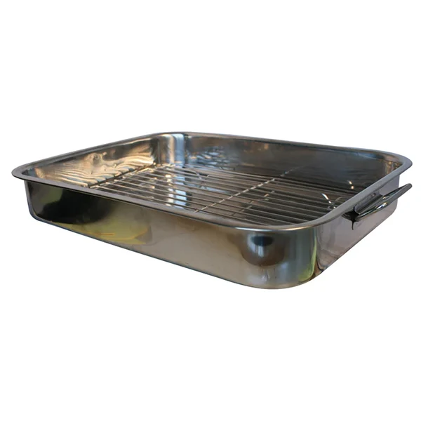 Rego - Roasting Pan With Grill 40X30CM 0.5MM 1EA