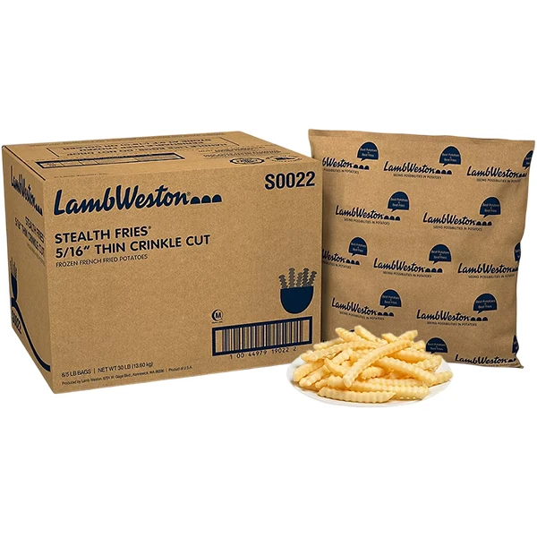 Lamb Weston - Stealth Fries 5/16 Thin Crinkle Cut 6x5 LB
