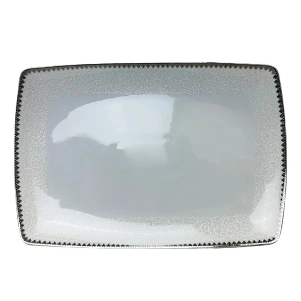 Victoria - Silver Rim Platter 4x2 EA