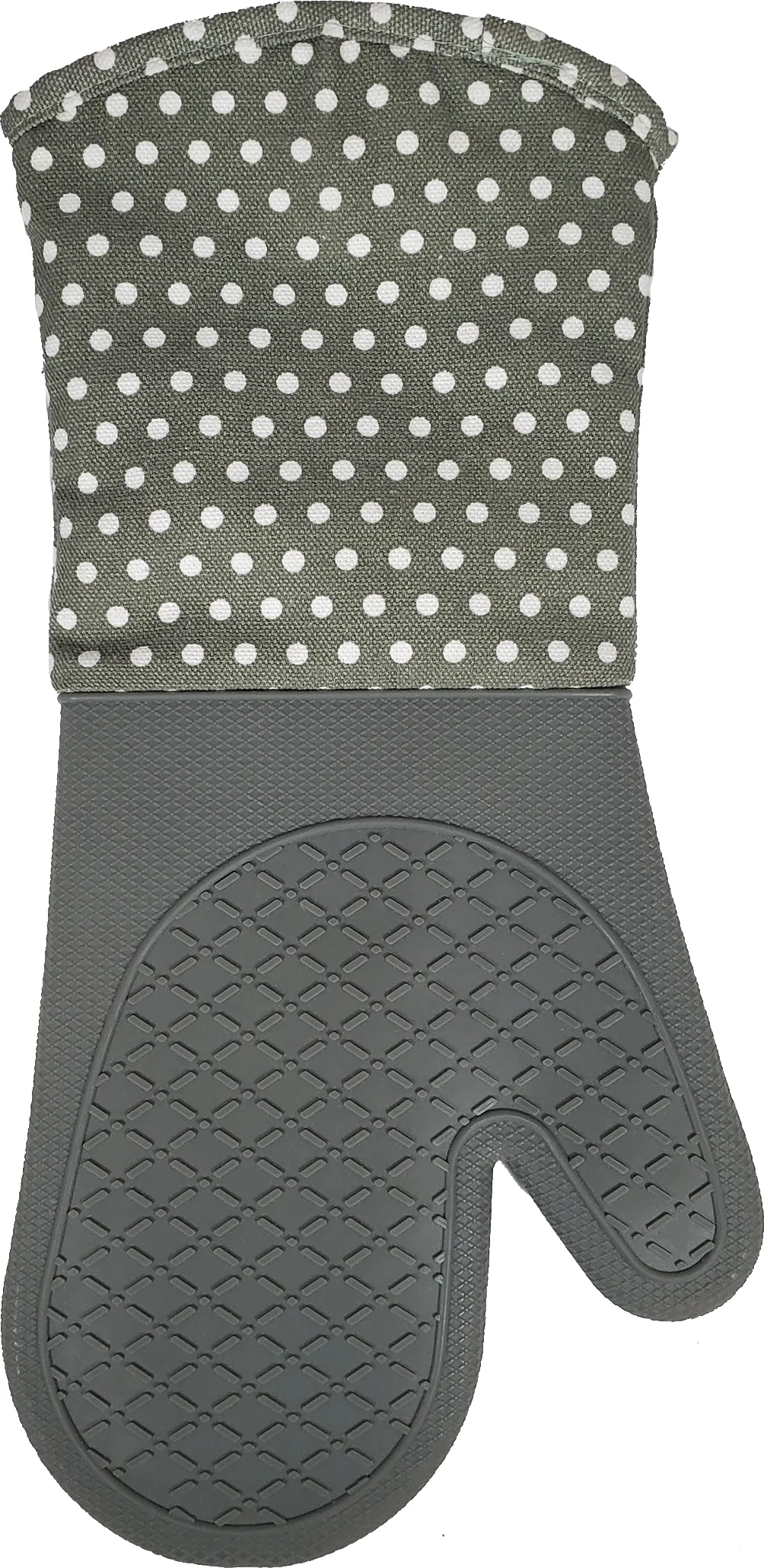 Oven Mitt - Silicone - Grey (1 pair) - QF004Grey — Case (30 x 2 CT)