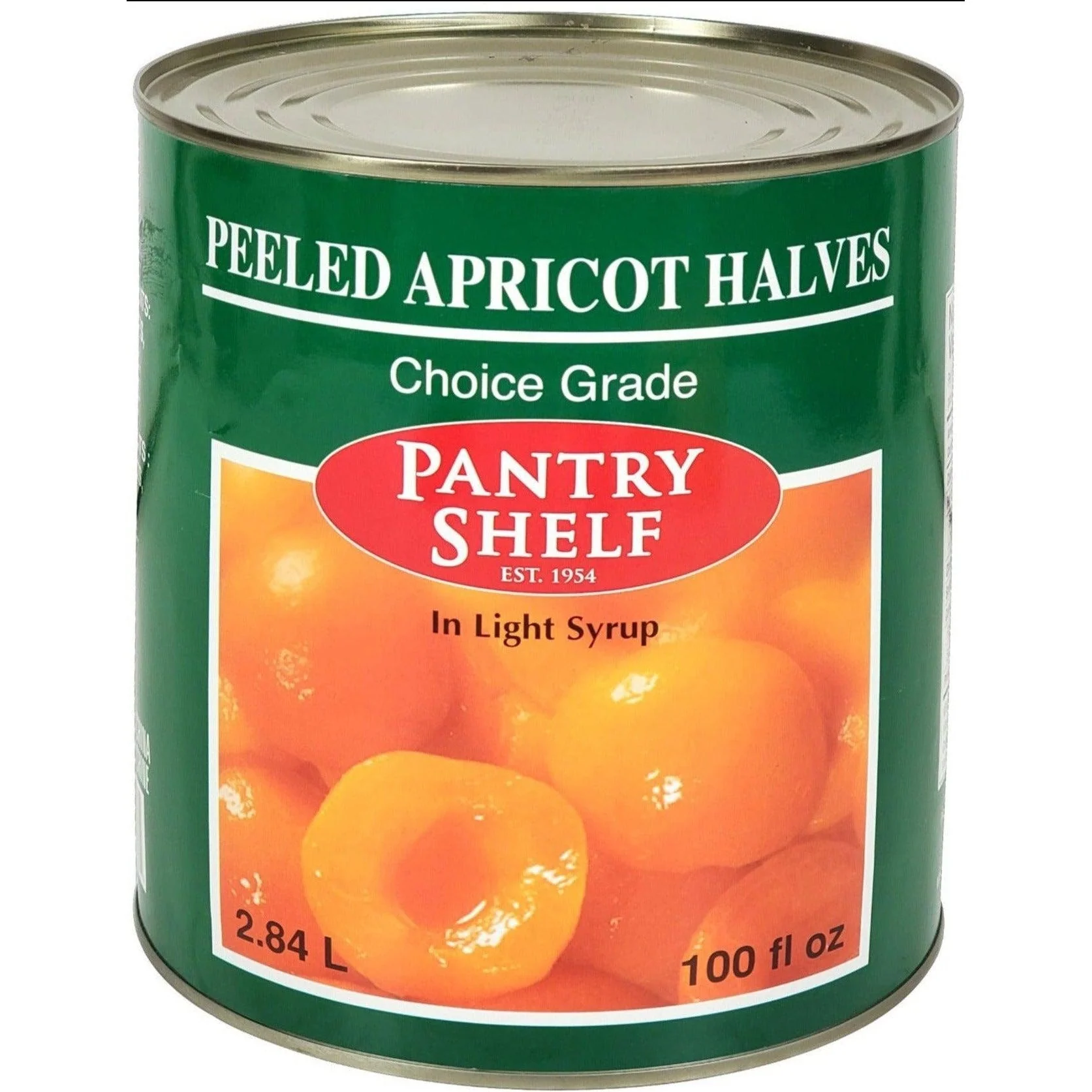 Pantry Shelf - Apricot Peeled - Halves — Case (6 x 2.84 L)