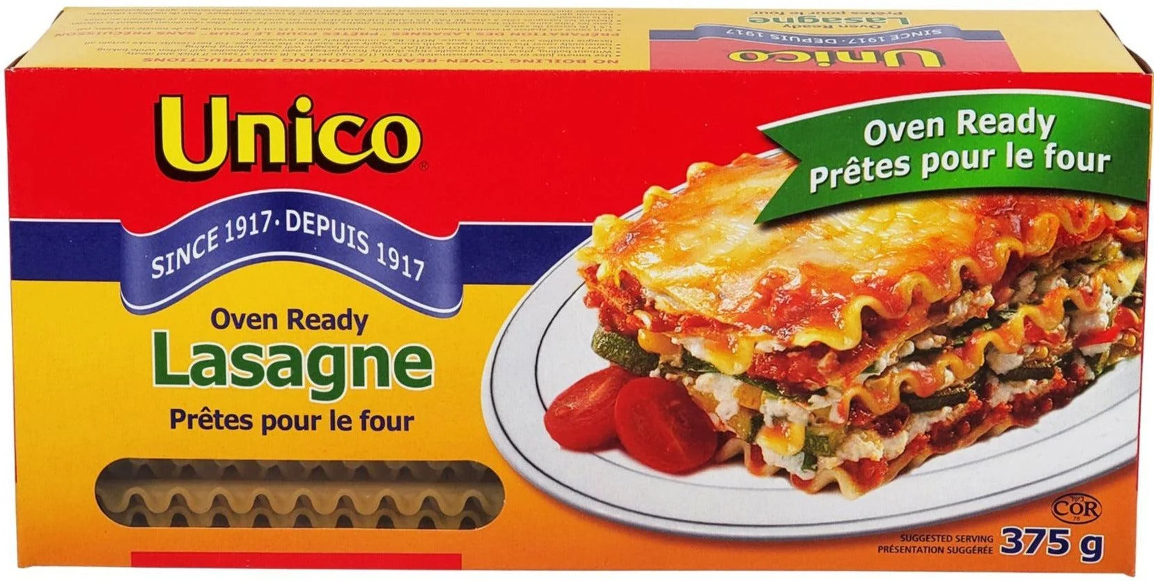 Unico - Lasagna - Oven Ready — Case (12 x 375 G)