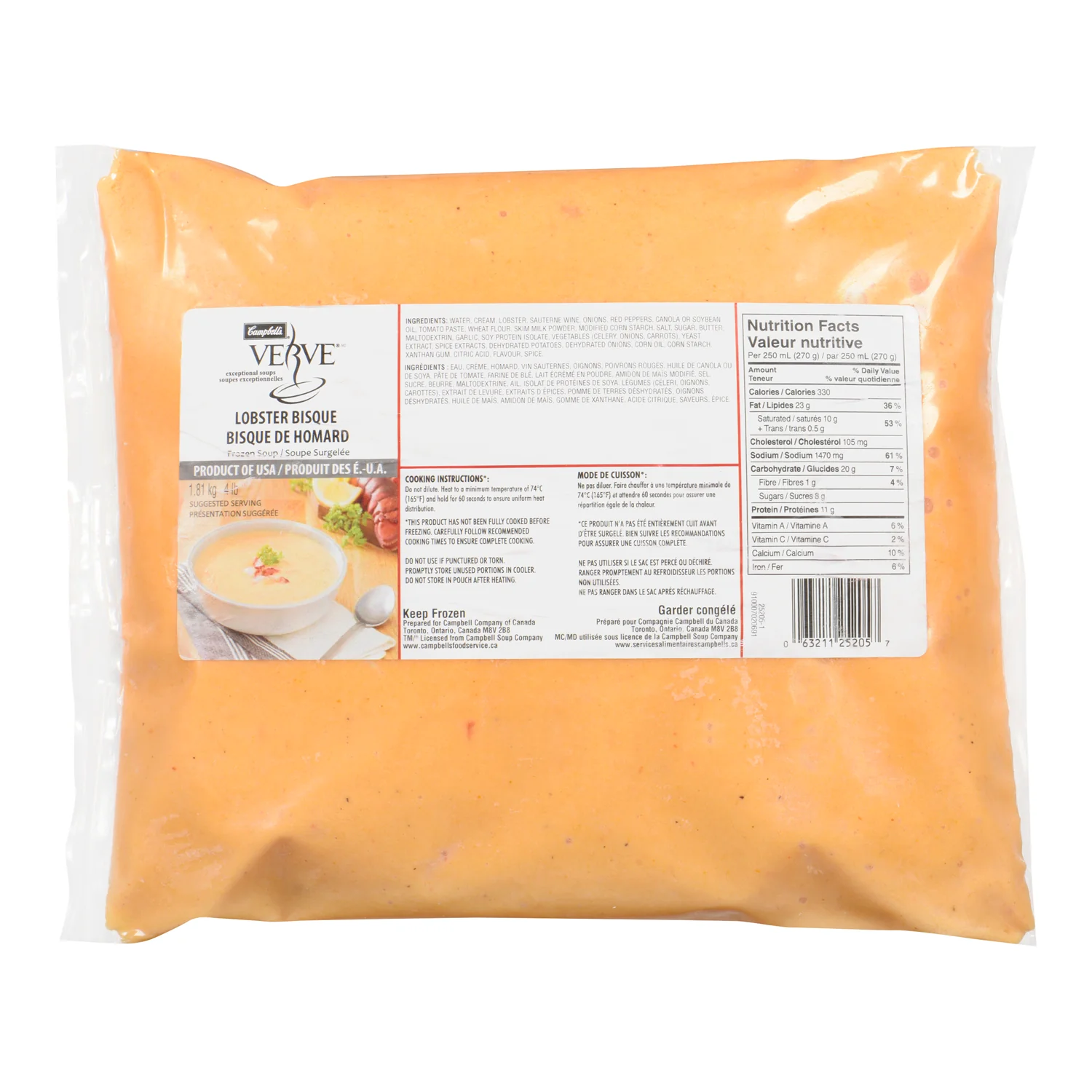 Campbells - Lobster Bisque 4x4 Lbs
