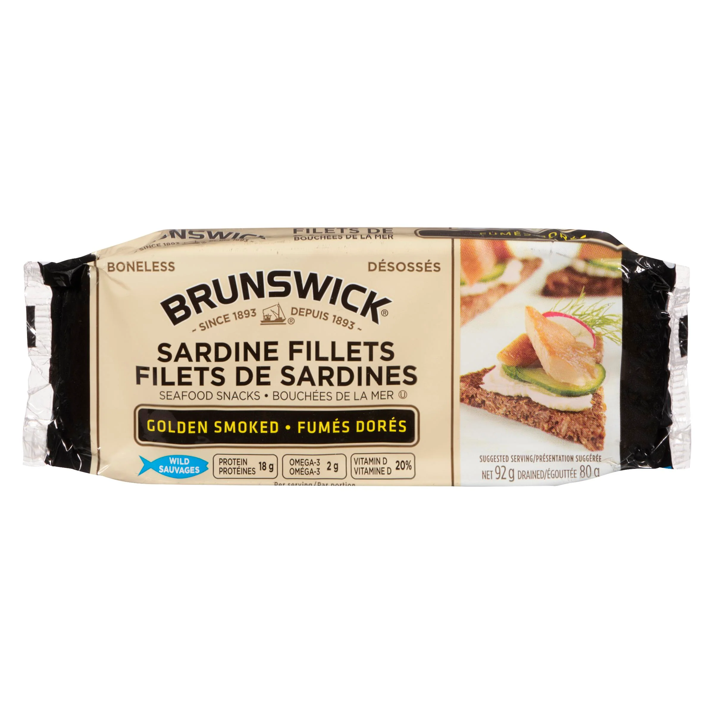 Brunswick - Sardines Golden Smoke 92GR