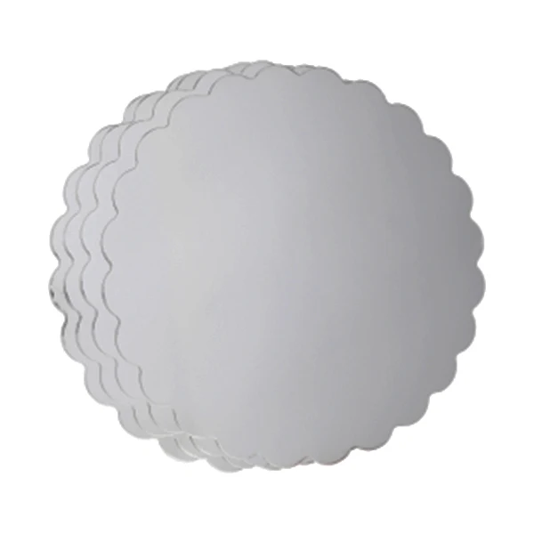 Enjay - 12" Round x .070 Silver Scallop Board 150EA