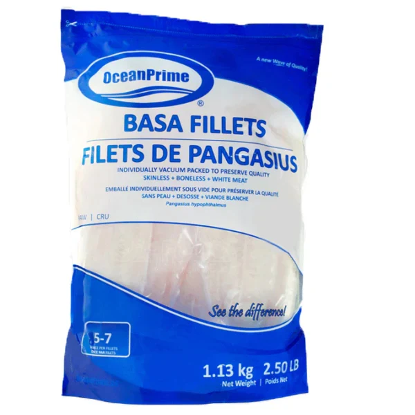 Ocean Prime - Basa Fillets 5-7OZ 8x2.5 LB