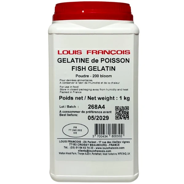 Louis Francois - Gelatin Bloom 200 (Fish Gelatin) 1KG
