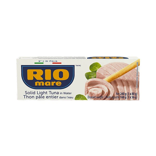 Rio Mare - Solid Light Tuna Natural Water 3x80 GR