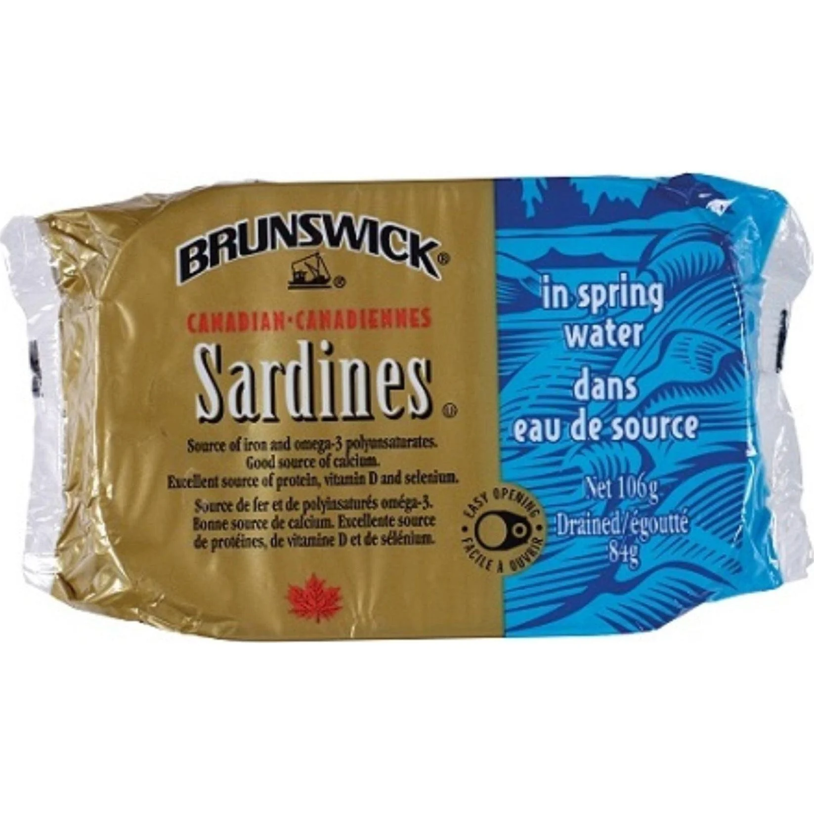 Brunswick - Sardines - in Water — Each (106 G)